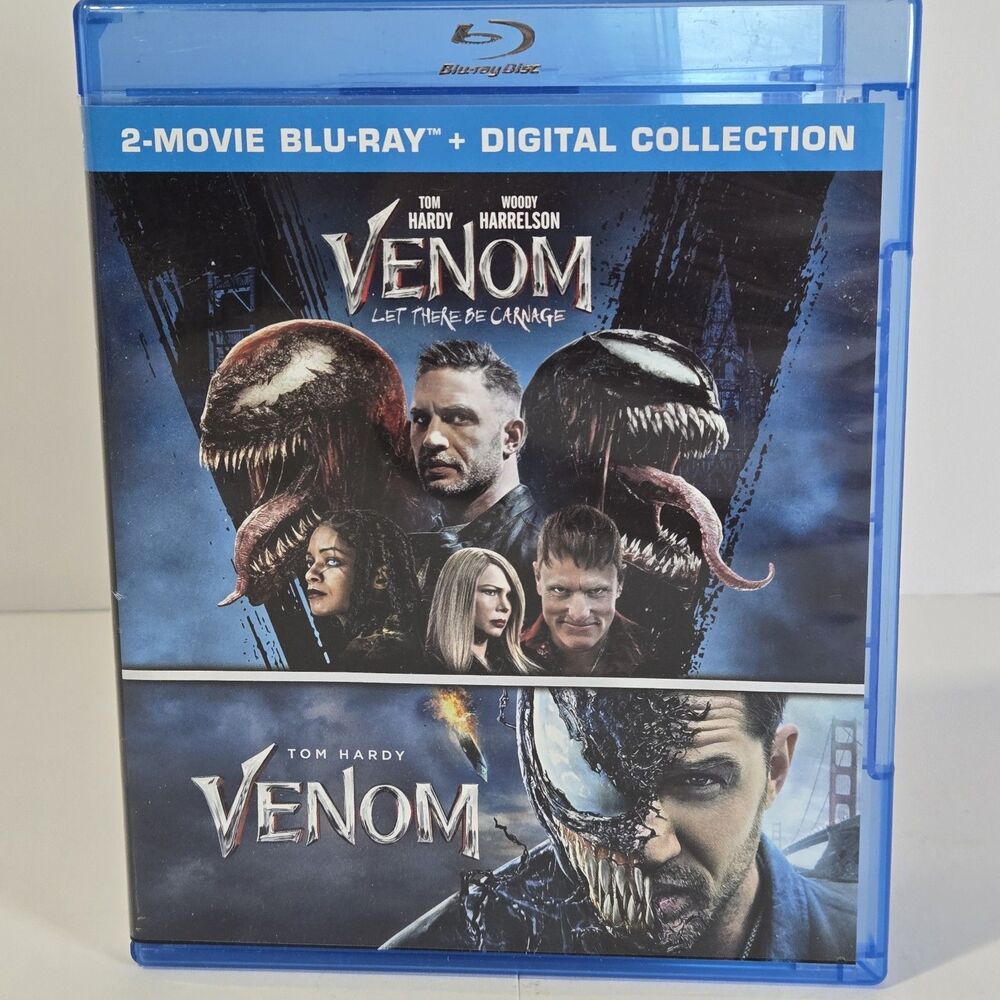 Venom 2 Movie Collection Blu-ray Tom Hardy Let There Be Carnage * EUC